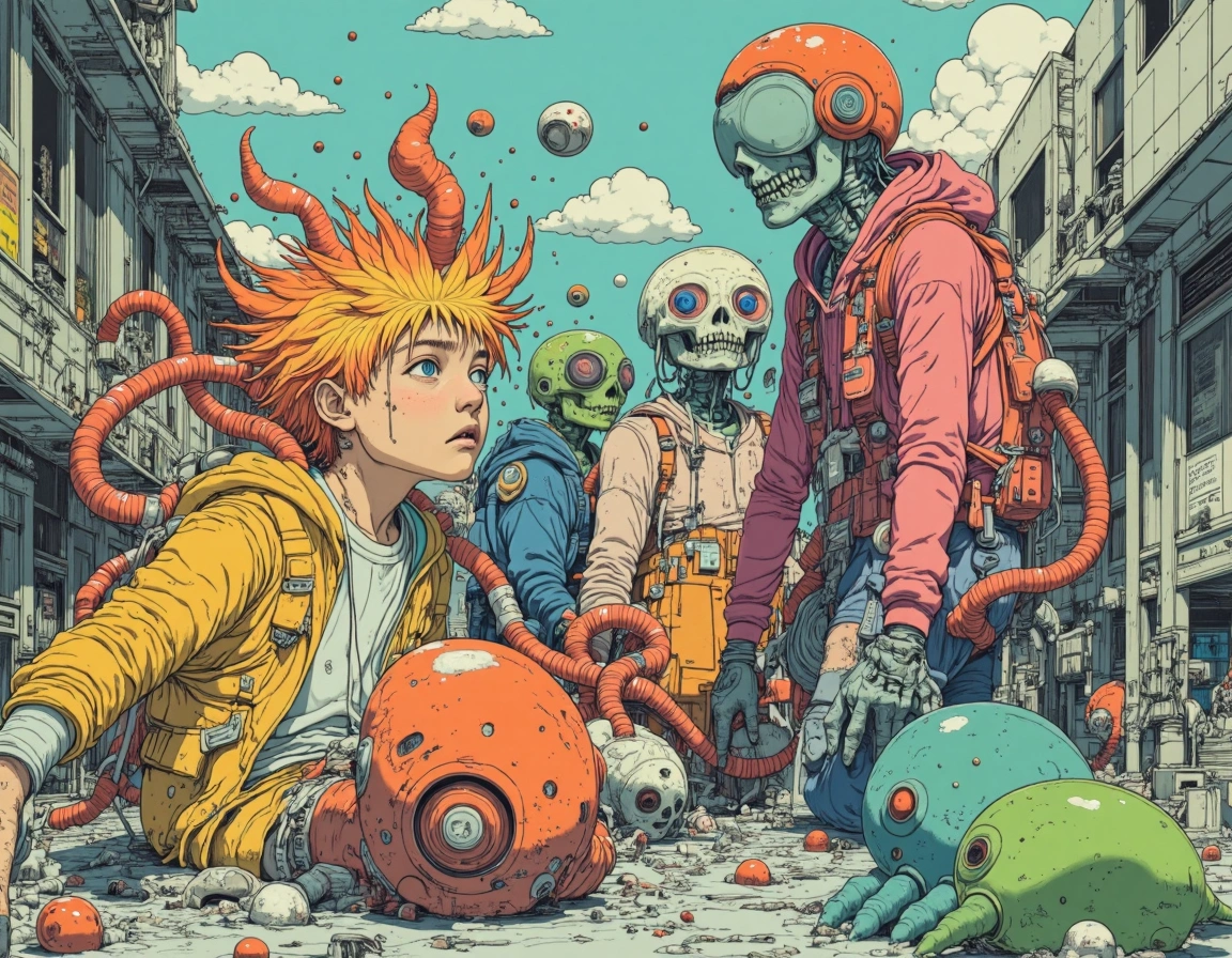 Ilustraciones IA estilo Akira