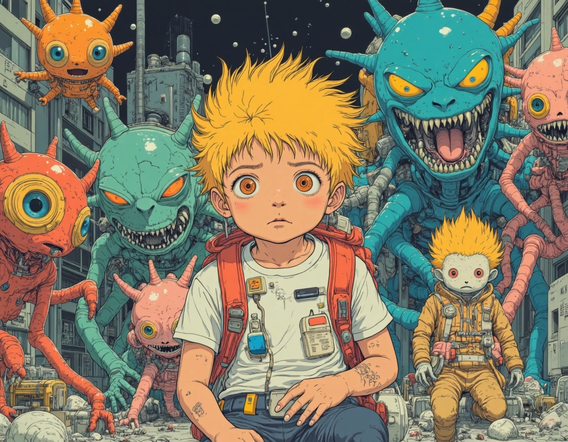 Ilustraciones IA estilo Akira