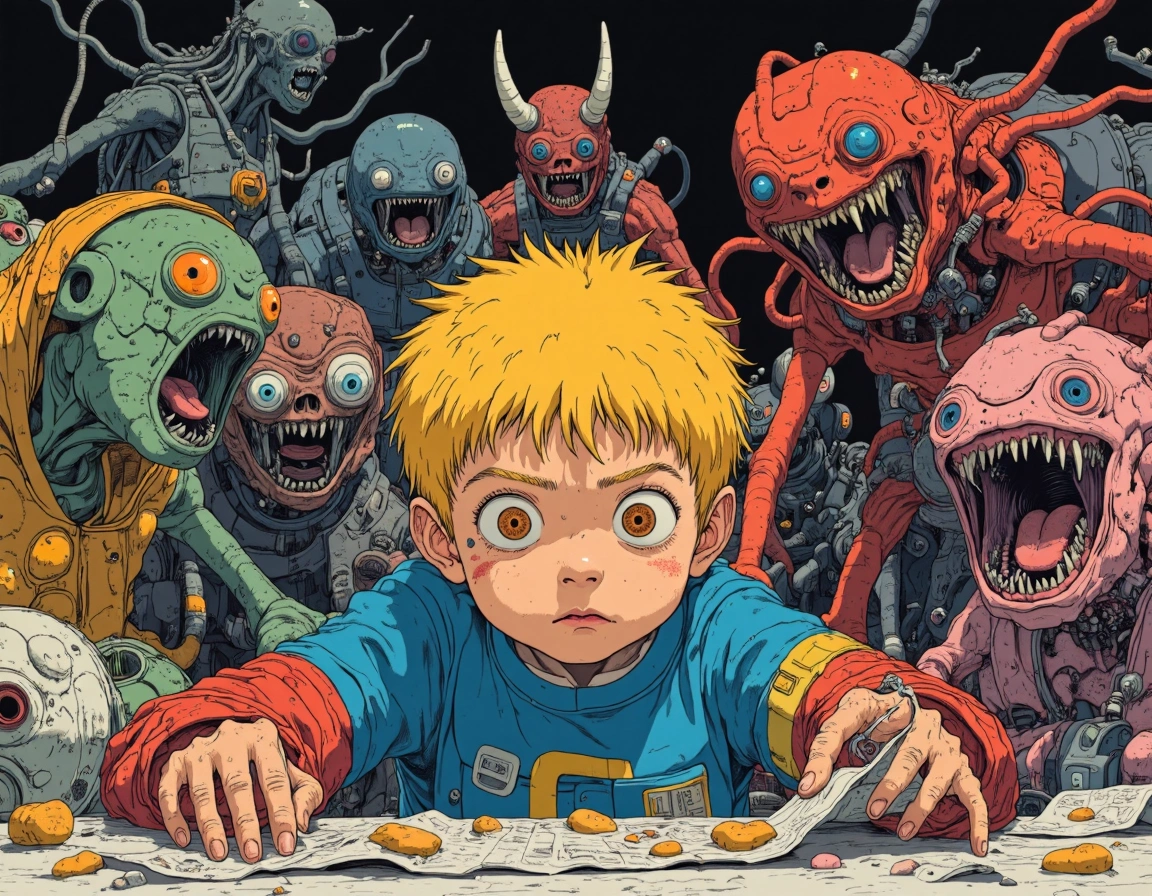Ilustraciones IA estilo Akira